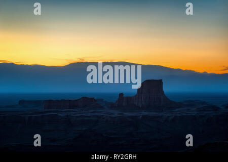 Dasht-e Lut désert dans l'Est de l'Iran en janvier 2019 prises en hdr Banque D'Images
