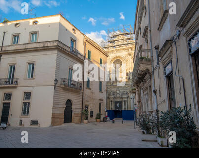 Restauration de l'église de la Sainte Croix (Basilique Santa Croce) - Lecce, Pouilles, Italie Banque D'Images