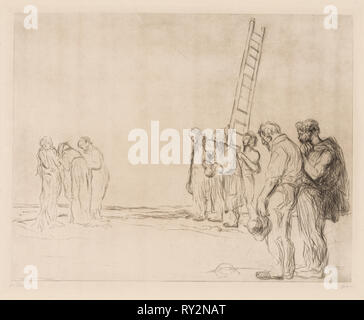 Calvaire. Jean Louis Forain (Français, 1852-1931). Eau-forte Banque D'Images