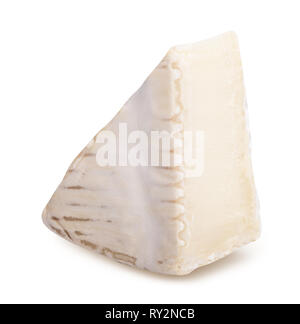 Fromage brie (camembert) isolé sur fond blanc. Clipping path Banque D'Images