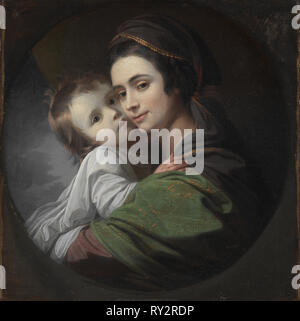 Shewell Elizabeth West et son fils, Raphaël, c. 1770. Benjamin West (Américain, 1738-1820). Huile sur toile encadrée ; : 88 x 87,5 x 9 cm (34 5/8 x 34 7/16 x 3 9/16 in.) ; non encadrée : 66,5 x 66,3 cm (26 3/16 x 26 1/8 po Banque D'Images