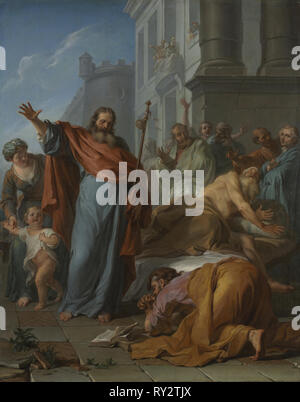 Les Miracles de saint Jacques le Majeur, 1726. Noël Nicolas Coypel (Français, 1690-1734). Huile sur toile, 129,5 x 107,5 encadrées : x 10.5 cm (51 x 42 1/8 x 4 5/16 in.) ; sans encadrement : 102 x 80,7 cm (40 3/16 x 31 3/4 po Banque D'Images