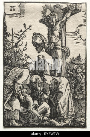 L'automne et de rédemption de l'homme : le Christ sur la croix, ch. 1515. Albrecht, (Allemand), ch. 1480-1538). Gravure sur bois Banque D'Images