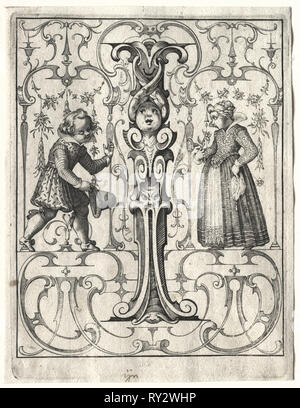 Nouvelle brochure ABC : I, 1627. Lucas Kilian (allemand, 1579-1637). Gravure Banque D'Images