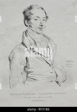 Honorables Frederic Sylvester Douglas, 1815. Jean-Auguste-Dominique Ingres (Français, 1780-1867). Lithographie Banque D'Images