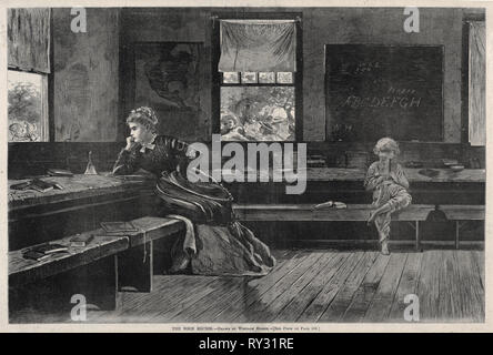 La pause de midi, 1873. Winslow Homer (Américain, 1836-1910). La gravure sur bois Banque D'Images