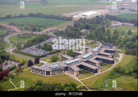 Vue aérienne de la Royal Bank of Scotland, complexe à l'extérieur Gogarburn Edinburgh. Banque D'Images
