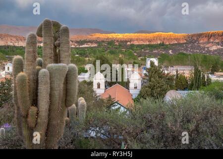 Argentine, province de Jujuy Quebrada de Humahuaca, classée au Patrimoine Mondial de l'UNESCO, Humahuaca, Village Nuestra Se ?ora'église de la Candelaria y San Antonio Banque D'Images