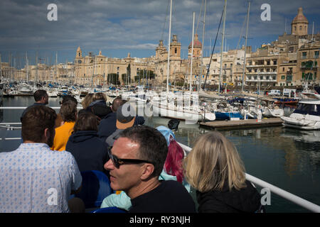 Dans Birgu, le "Trois Villes", à La Valette, Malte, 26 février 2019. Banque D'Images