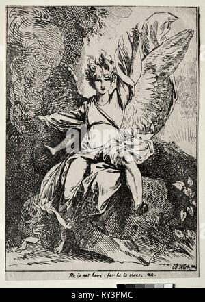 Les spécimens d'Polyautography : l'Ange au tombeau du Christ, 1801. Benjamin West (Américain, 1738-1820). Lithographie Banque D'Images