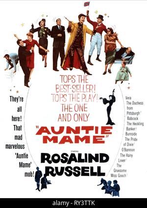 L'affiche de film, Auntie Mame, 1958 Banque D'Images