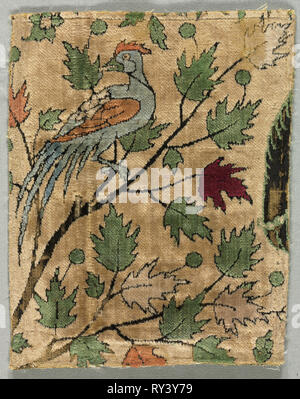 Fragment de velours, Khusro voit Shirin Baignade, 1550-99. L'Iran, Kashan, période safavide (1501-1722). Velvet, pieu-warp substitution : soie ; moyenne : 19 x 15 cm (7 1/2 x 5 7/8 po Banque D'Images