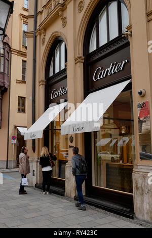 Juwelier Cartier, la Maximilianstrasse, Munich, Bayern, Deutschland Banque D'Images