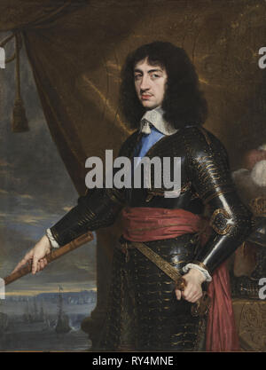 Portrait du roi Charles II d'Angleterre, 1653. Philippe de Champaigne (Français, 1602-1674). Huile sur toile encadrée ; : 182 x 141 x 15 cm (71 5/8 x 55 1/2 x 5 7/8 in.) ; non encadrée : 129,5 x 97,2 cm (51 x 38 1/4 in Banque D'Images
