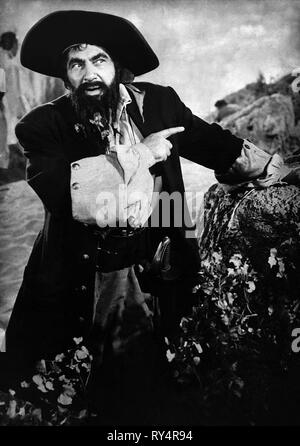 ROBERT NEWTON, Barbe noire le pirate, 1952 Banque D'Images