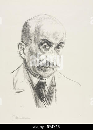 Autoportrait, 1921. Max Liebermann (allemand, 1847-1935). Lithographie Banque D'Images