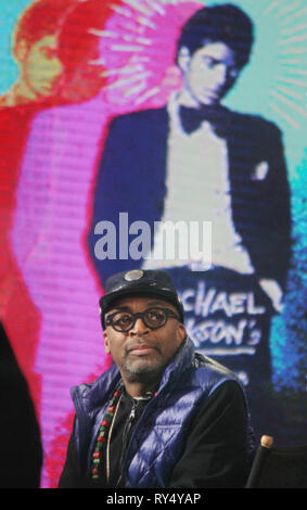 NEW YORK, NY - 20 janvier : Spike Lee fait la promotion de son nouveau documentaire Michael Jackson et réfute jamais en disant qu'il avait boycotté la cérémonie des Oscars au cours d'une apparition sur Good Morning America le 20 janvier 2016 à New York. Credit : RW/MediaPunch Banque D'Images