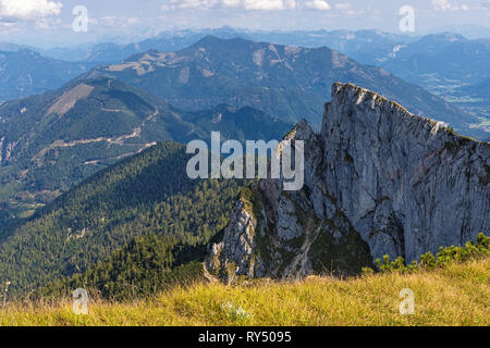 Excursion randonnée sur le Schafberg près de St Wolfgang, Autriche Banque D'Images