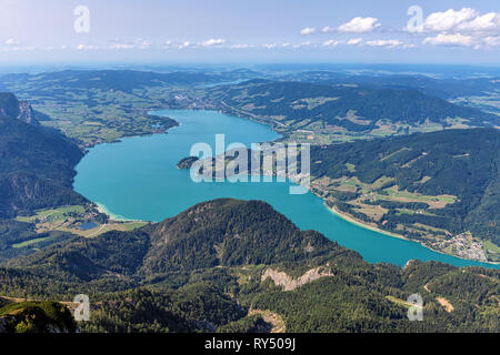 Excursion randonnée sur le Schafberg près de St Wolfgang, Autriche Banque D'Images