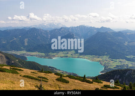 Excursion randonnée sur le Schafberg près de St Wolfgang, Autriche Banque D'Images