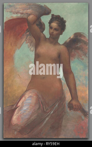 Fortune ailée, 1878. William Morris Hunt (Américain, 1824-1879). Huile sur toile, 159,5 x 252 : non encadrées (99 cm x 62 3/16 13/16 en Banque D'Images