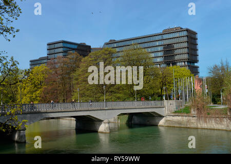 Europaeisches Patentamt Office européen des brevets (OEB), Isargebaeude Hauptstelle, Bob van Benthem Platz, Erhardtstrasse, Munich, Bayern, Deutschland Banque D'Images