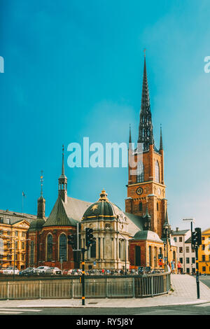 Construction de l'Église Riddarholm Kyrka Riddarholm à Stockholm, en Suède. Banque D'Images