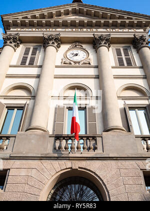 Voyage d'Italie - Façade de l'Accademia Carrara di Belle Arti di Bergamo (Art Gallery et de l'Académie des beaux-arts), à Bergame, Lombardie, ville Banque D'Images