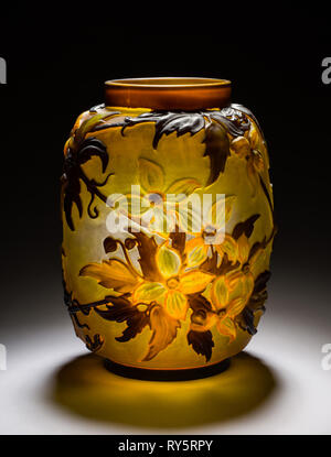 Vase. Emile Gallé (Français, 1846-1904). Glass Banque D'Images