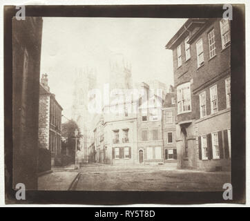 Une scène à New York, 1845. William Henry Fox Talbot (1800-1877), britannique. Impression sur papier salé de calotype négatif ; image : 16,1 x 20,3 cm (6 x 8 5/16 in.) ; papier : 18,5 x 22,5 cm (7 5/16 x 8 7/8 in.) ; enchevêtrées : 35,6 x 45,7 cm (14 x 18 dans Banque D'Images