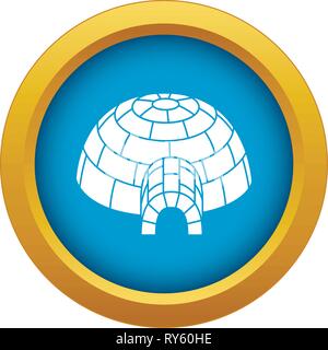 Icône igloo Alaska blue vector isolated Illustration de Vecteur