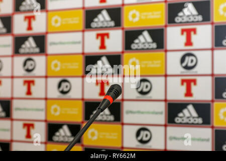 Windsor Park, Belfast, Irlande du Nord, Royaume-Uni. Mar 12, 2019. L'Irlande du manager Michael O'Neill a nommé son équipe pour l'UEFA EURO 2020 jeux de qualification contre l'Estonie (à Belfast le jeudi 21 mars) et la Biélorussie (Belfast, Dimanche 24 Mars). Crédit : David Hunter/Alamy Live News Banque D'Images