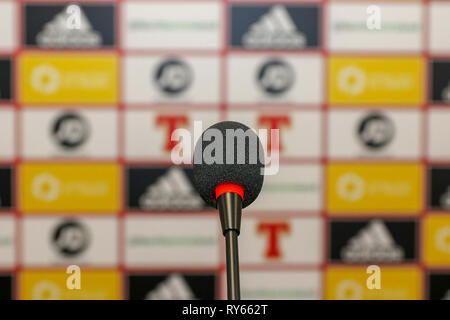 Windsor Park, Belfast, Irlande du Nord, Royaume-Uni. Mar 12, 2019. L'Irlande du manager Michael O'Neill a nommé son équipe pour l'UEFA EURO 2020 jeux de qualification contre l'Estonie (à Belfast le jeudi 21 mars) et la Biélorussie (Belfast, Dimanche 24 Mars). Crédit : David Hunter/Alamy Live News Banque D'Images