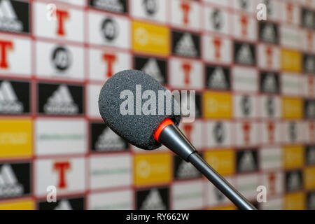 Windsor Park, Belfast, Irlande du Nord, Royaume-Uni. Mar 12, 2019. L'Irlande du manager Michael O'Neill a nommé son équipe pour l'UEFA EURO 2020 jeux de qualification contre l'Estonie (à Belfast le jeudi 21 mars) et la Biélorussie (Belfast, Dimanche 24 Mars). Crédit : David Hunter/Alamy Live News Banque D'Images