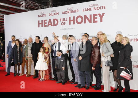 Berlin, Allemagne, 12 mars 2019, l'équipage assiste à la première européenne 'tête pleine de miel' à au Zoo Palast le 12 mars 2019 à Berlin, Allemagne. Un film 'Til Schweiger tête pleine de miel ' est une comédie dramatique qui traite de la démence et la maladie d'Alzheimer . Credit : SAO frappé/Alamy Live News Banque D'Images