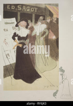 La galerie Sagot, 1898. Georges Alfred Bottini (Français, 1874-1907), Edmond D. Sagot. Une preuve d'annulation ; feuille : 37,8 x 28,1 cm (14 7/8 x 11 1/16 in.) ; image : 31,5 x 22,8 cm (12 3/8 x 9 in Banque D'Images