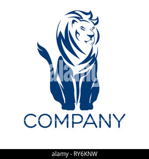 Logo lion moderne Banque D'Images