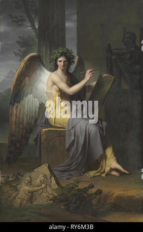 Clio, muse de l'histoire, 1800. Charles Meynier (Français, 1768-1832). Huile sur toile encadrée ; : 290 x 192,4 x 7 cm (114 x 75 3/16 x 3/4 2 3/4 in.) ; sans encadrement : 273 x 176 cm (107 x 69 1/2 à 5/16 Banque D'Images