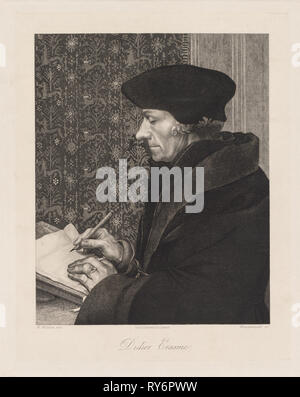 Erasmus (Didier Erasme), 1863. Après Hans Holbein (Allemand), ch. 1465-1524), Félix Bracquemond (Français, 1833-1914 Banque D'Images