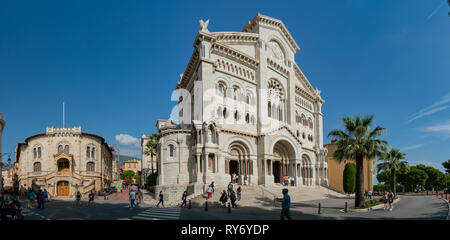 Monaco, 21 OCT : Vue extérieure de la cathédrale historique de Saint Nicolas le Oct 21, 2018 à Monco Banque D'Images