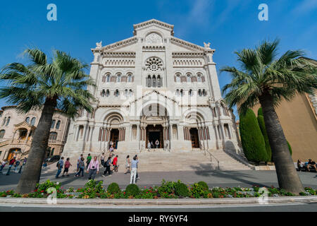 Monaco, 21 OCT : Vue extérieure de la cathédrale historique de Saint Nicolas le Oct 21, 2018 à Monco Banque D'Images