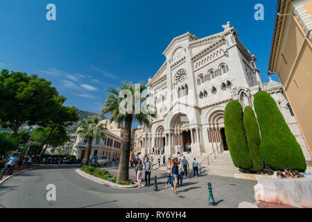 Monaco, 21 OCT : Vue extérieure de la cathédrale historique de Saint Nicolas le Oct 21, 2018 à Monco Banque D'Images
