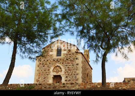 Les Lusignan Chapelle Royale Eglise d'Agia Aikaterini dans le village de Pyrga, Larnaca, Chypre Banque D'Images