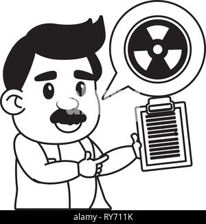 Professeur chercheur de la science Illustration de Vecteur