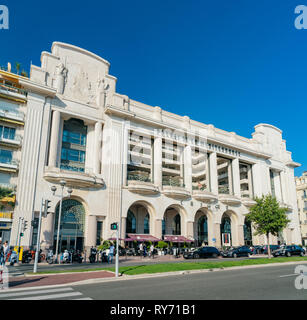 Nice, May 21 : Vue extérieure du Casino du Palais de la Méditerranée le Oct 21, 2018 à Nice, France Banque D'Images