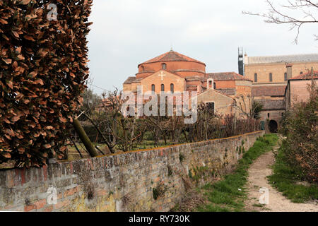 L'église de Santa Maria Assunta, une basilique église sur l'île de Torcello, Venise, Italie du nord Banque D'Images