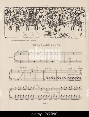 Promenade avec un âne, 1893. Pierre Bonnard (Français, 1867-1947). Fiche technique : Lithographie ; 35 x 26,8 cm (13 3/4 x 10 9/16 in.) ; image : 23,9 x 9 cm (3 9/16 x 9 7/16 in Banque D'Images