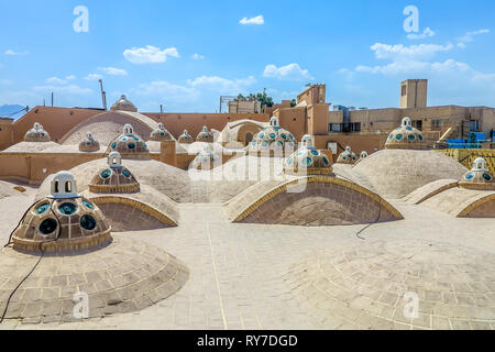 Kashan Sultan Amir Ahmad toit historique Bathhouse Banque D'Images