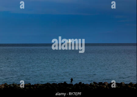 Modifié par ordinateur seascape, Schleswig-Holstein, Allemagne, Europe Banque D'Images