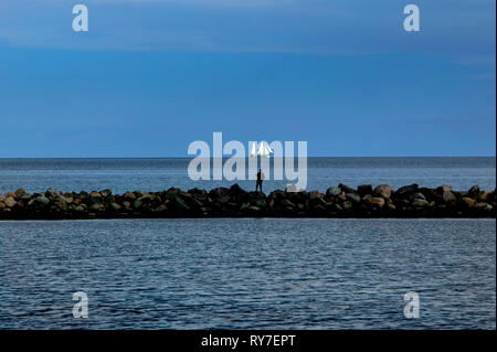 Modifié par ordinateur seascape, Schleswig-Holstein, Allemagne, Europe Banque D'Images